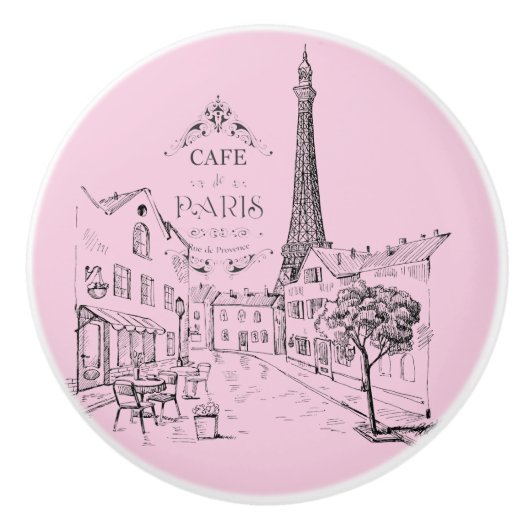Cafe Paris Keramische Knop (Voorkant)