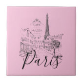 Cafe Paris Keramische Tegels Tegeltje (Voorkant)