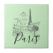 Cafe Paris Keramische Tegels Tegeltje (Voorkant)