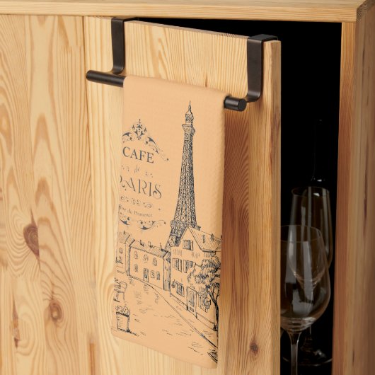 Cafe Paris Keukenhanddoek (Derde Gevouwen)