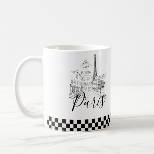 Cafe Paris koffiekop Koffiemok (Links)