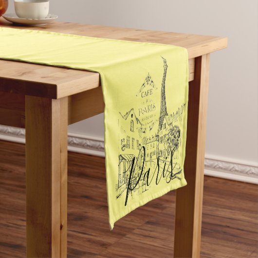 Cafe Paris Korte Tafel Runner Tafelloper (Voorbeeld)