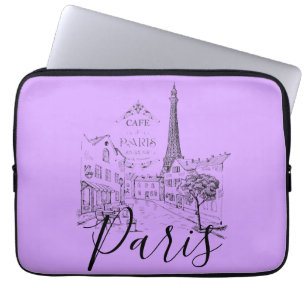 Cafe Paris Laptophoes Laptop Sleeve