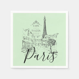 Cafe Paris Napkins Servet