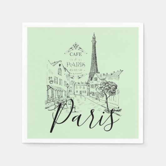 Cafe Paris Napkins Servet (Voorkant)
