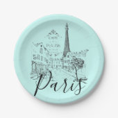 Cafe Paris Paper Borden Papieren Bordje (Voorkant)