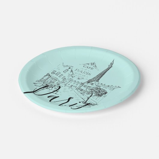 Cafe Paris Paper Borden Papieren Bordje (Gekanteld)