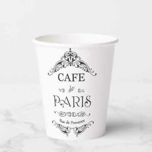 Cafe Paris Papieren Bekers (Voorkant)