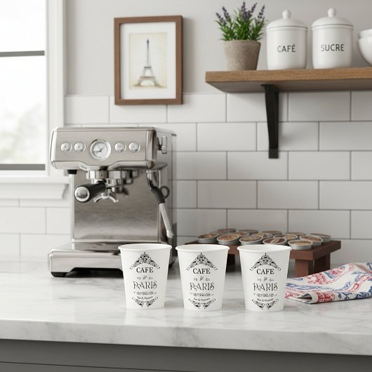 Cafe Paris Papieren Bekers