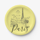 Cafe Paris Papieren Borden Bordje (Voorkant)