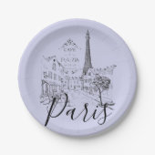 Cafe Paris Papieren Borden Bordje (Voorkant)