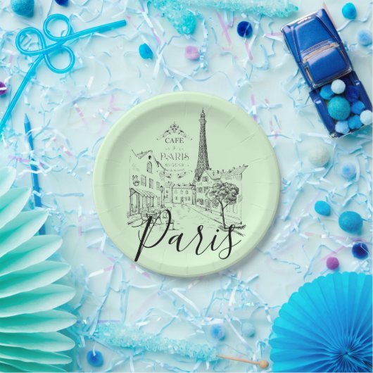 Cafe Paris Papieren borden Bordje (Feest)