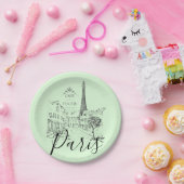 Cafe Paris Papieren borden Bordje (Feest)