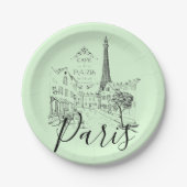 Cafe Paris Papieren borden Bordje (Voorkant)