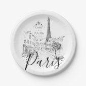 Cafe Paris Papieren Bordje (Voorkant)