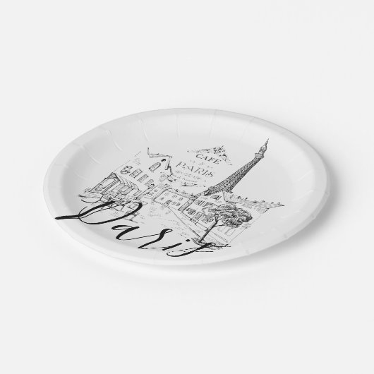 Cafe Paris Papieren Bordje (Gekanteld)