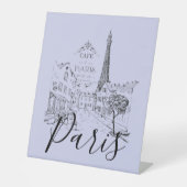 Cafe Paris Pedestal Sign Reclamebord Met Voetstuk (Voorkant)