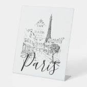 Café Paris Reclamebord Met Voetstuk (Voorkant)