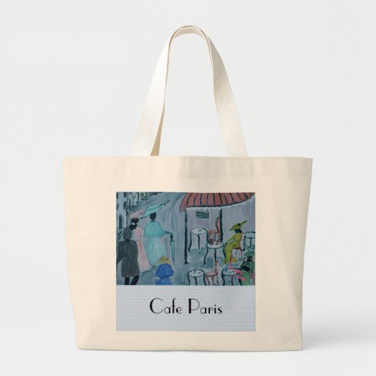 Cafe Paris - schilderij van de Oostenrijkse kunste Grote Tote Bag (Voorkant)