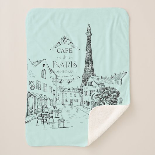 café Paris Sherpa Blanket Deken (Voorkant)