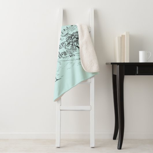 café Paris Sherpa Blanket Sherpa Deken (In situ)