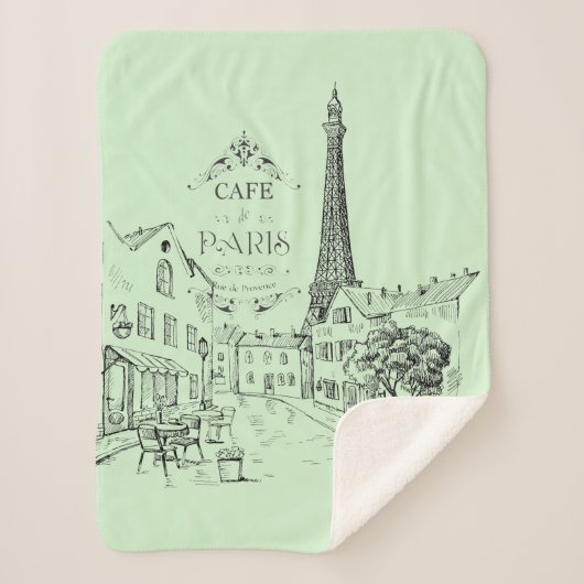 cafe Paris Sherpa Dekbed Deken (Voorkant)