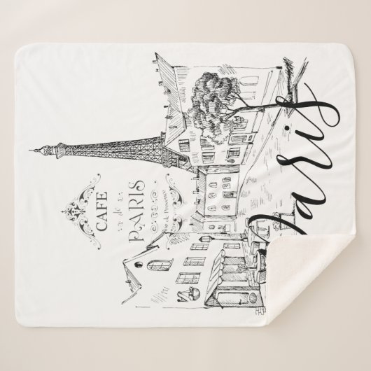 Cafe Paris Sherpa Deken (Voorkant (horizontaal))