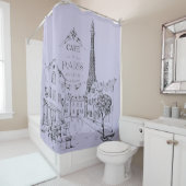 Cafe Paris Shower Curtain Douchegordijn (In situ)