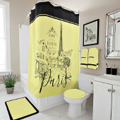 Cafe Paris Shower Curtain Douchegordijn