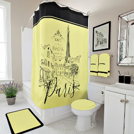Cafe Paris Shower Curtain Douchegordijn