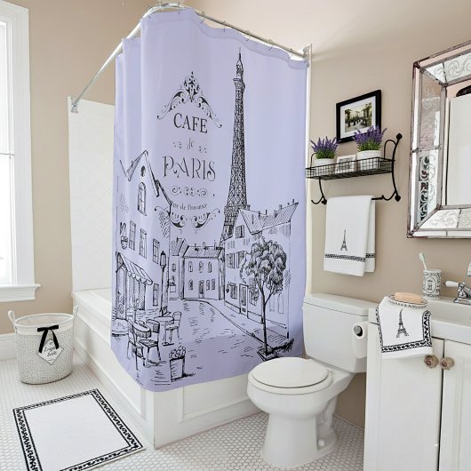 Cafe Paris Shower Curtain Douchegordijn