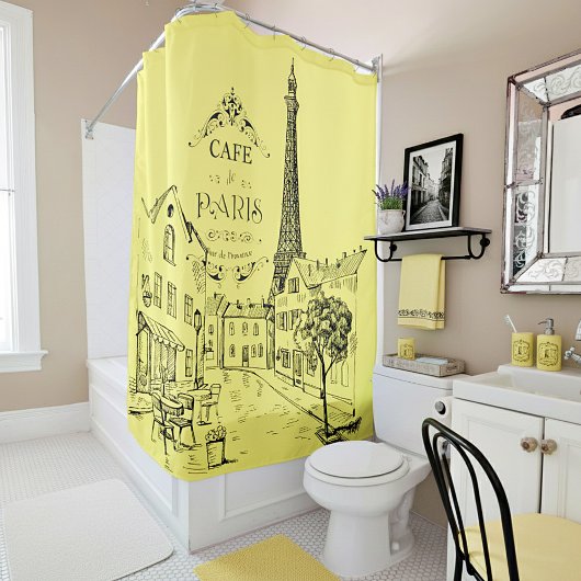 Cafe Paris Shower Curtain Douchegordijn