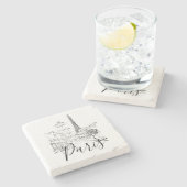 Cafe Paris Stenen Onderzetter (Zijkant)