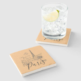 Cafe Paris Stenen Onderzetter