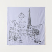 Cafe Paris Tapestry Wandkleed (Voorkant)