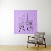 Cafe Paris Tapijt Wandkleed (In situ)
