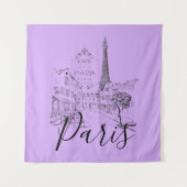 Cafe Paris Tapijt Wandkleed (Voorkant)