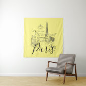 Cafe Paris   Tapijt Wandkleed (In situ)