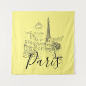 Cafe Paris   Tapijt Wandkleed (Voorkant)