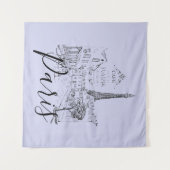 Cafe Paris   Tapijt Wandkleed (Voorkant (horizontaal))