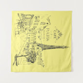 Cafe Paris Tapijt Wandkleed (Voorkant (horizontaal))