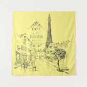 Cafe Paris Tapijt Wandkleed (Voorkant)