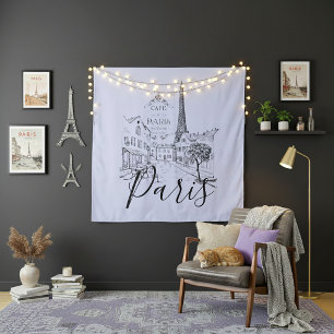 Cafe Paris   Tapijt Wandkleed