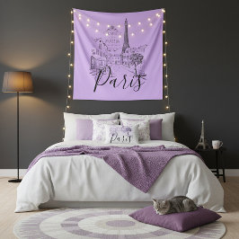 Cafe Paris Tapijt Wandkleed