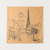 Cafe Paris Tapijt Wandkleed (Voorkant)