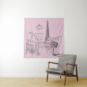 Cafe Paris Tapijt Wandkleed (In situ)