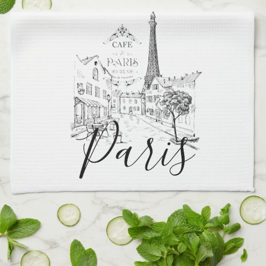 Cafe Paris Theedoek (Gevouwen)