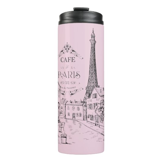 Cafe Paris Thermische Bekercup Thermosbeker (Voorkant)
