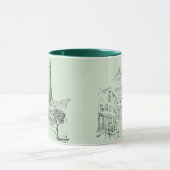Cafe Paris Tweekleurige koffiemok Mok (Midden)