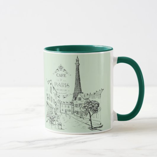 Cafe Paris Tweekleurige koffiemok Mok (Rechts)
